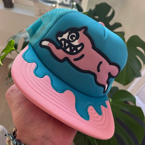 ICECREAM 🍦Royal Trucker Biscay Bay hat NWT teal / pink colorway minty fresh 🍭 - Picture 8 of 9